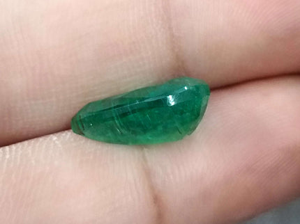 Big 5.86ct Certified Zambian Emerald Natural Earth Mined Gemstone