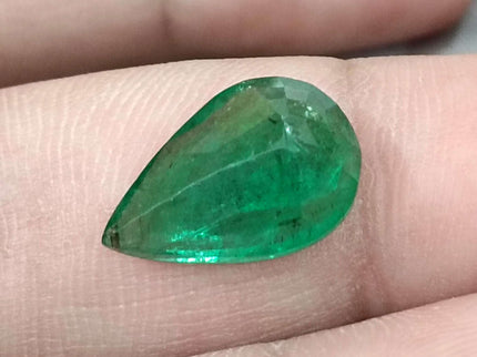 Big 5.86ct Certified Zambian Emerald Natural Earth Mined Gemstone