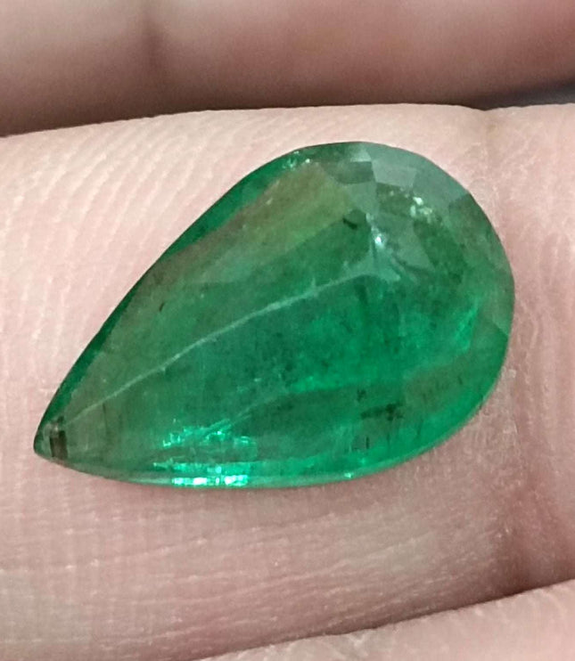 Big 5.86ct Certified Zambian Emerald Natural Earth Mined Gemstone