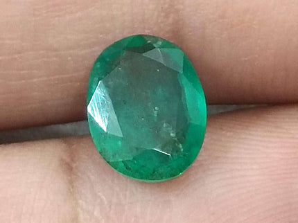 GSI Certified 1.71ct Medium Deep Green  Zambian Emerald,Natural Earth Mined Gemstone