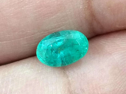 GSI Certified 1.43ct Mystic light bluish Green Russian Emerald