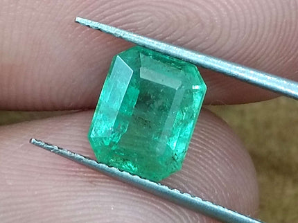 GSI certified 2.27ct velvet green natural Zambian emerald