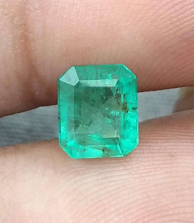 Zambian Emerald 1.68ct Certified Pastel Green Natural Gemstone