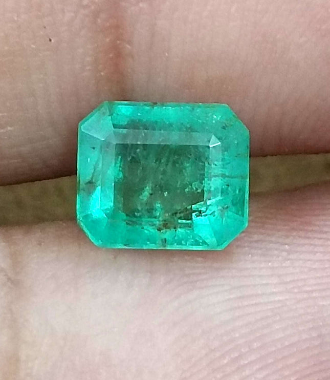 Zambian Emerald 1.68ct Certified Pastel Green Natural Gemstone