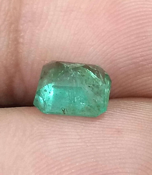 Zambian Emerald 1.68ct Certified Pastel Green Natural Gemstone