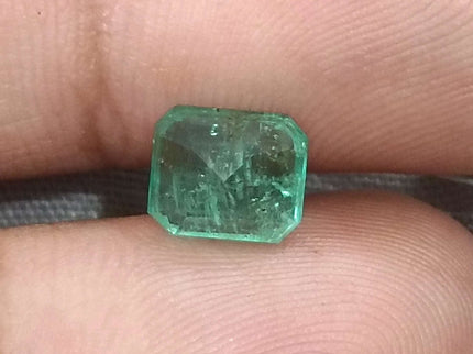 Zambian Emerald 1.68ct Certified Pastel Green Natural Gemstone