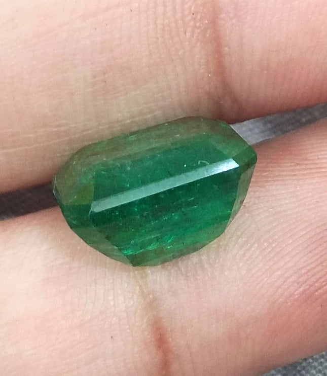 Natural Emerald 10.58 ct Vivid Deep Green Swat Loose Gemstone – Certified Investment Grade