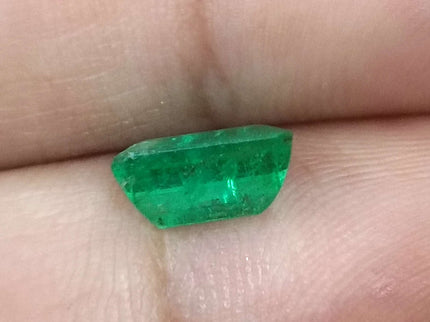 Panjshir Emerald 1.76ct Natural Velvet Green Certified Octagon Cut Loose Gemstone
