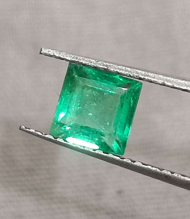 GSI Certified 0.81ct Panjshir Emerald Vivid Green Natural Loose Gemstone.