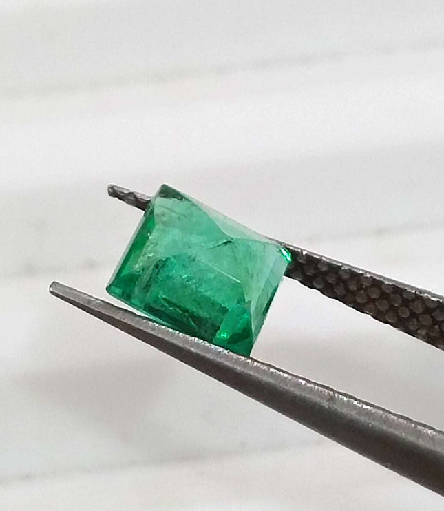 GSI Certified 0.81ct Panjshir Emerald Vivid Green Natural Loose Gemstone.