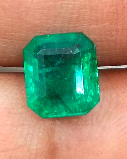 GSI Certified 3.01ct Medium Deep Vivid Green Emerald