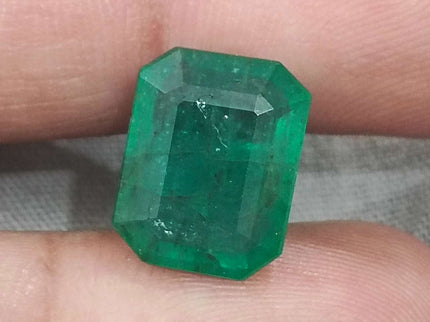 Natural Emerald 6.62ct Natural Medium Green Zambian Origin Loose Gemstone