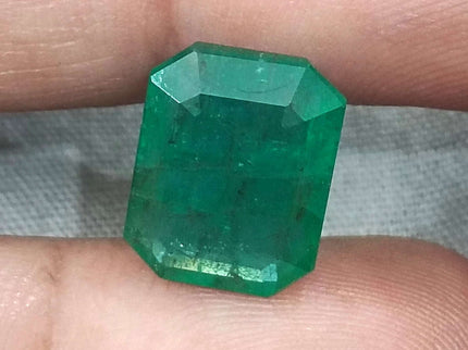 Natural Emerald 6.62ct Natural Medium Green Zambian Origin Loose Gemstone