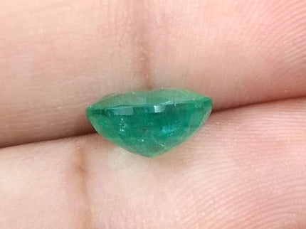 Zambian Emerald 3.28ct Natural Certified Round cut Medium Green Minor Oiled Gemstone