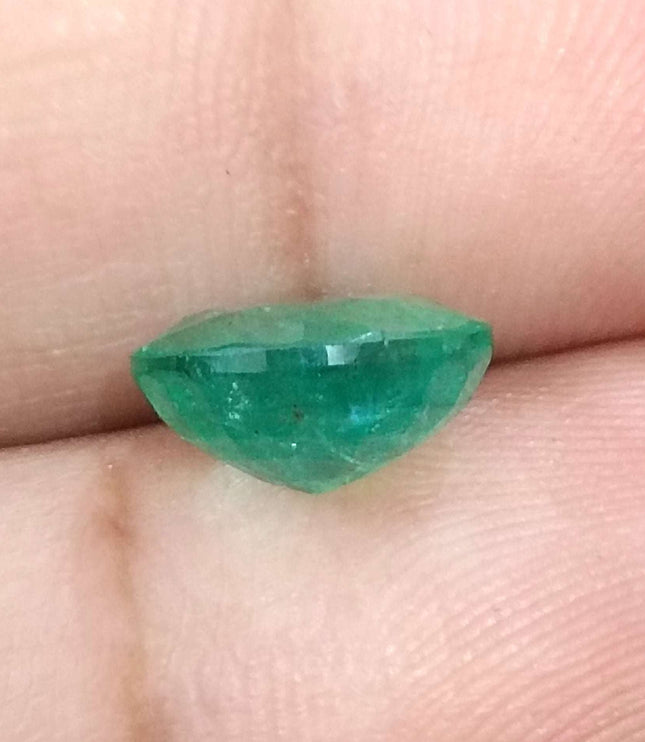 Zambian Emerald 3.28ct Natural Certified Round cut Medium Green Minor Oiled Gemstone