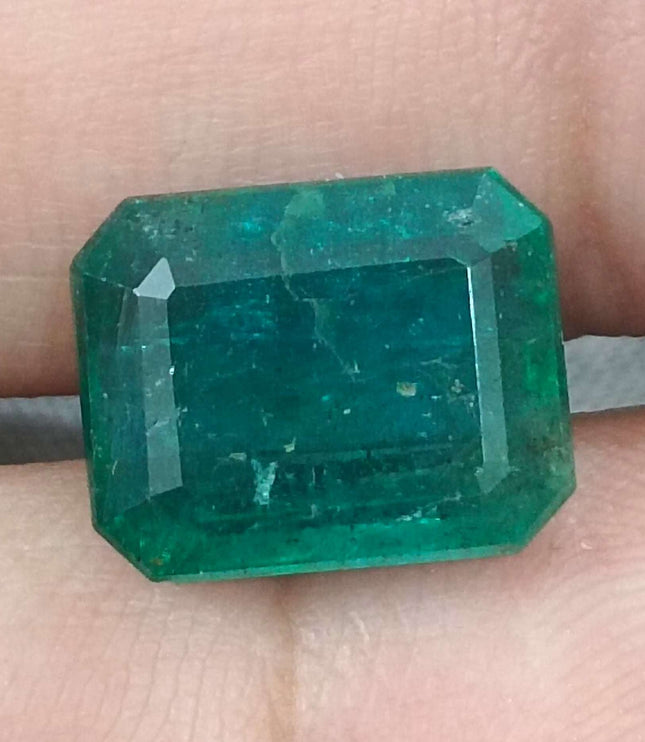Zambian Emerald 6.19ct Natural Medium Green Octagon cut Stone