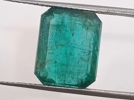Zambian Emerald 6.19ct Natural Medium Green Octagon cut Stone