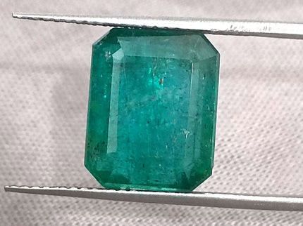 Zambian Emerald 6.19ct Natural Medium Green Octagon cut Stone