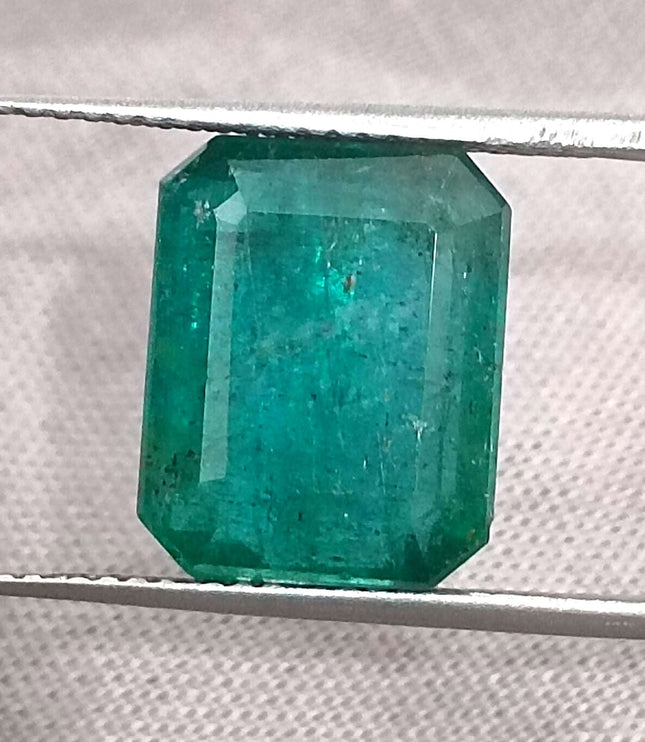 Zambian Emerald 6.19ct Natural Medium Green Octagon cut Stone
