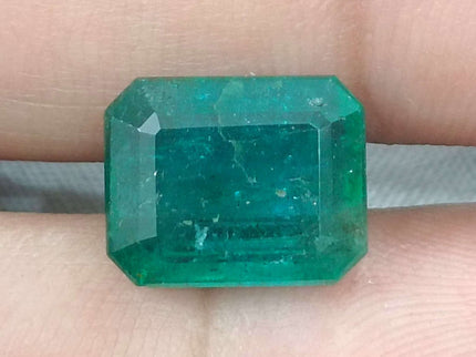Zambian Emerald 6.19ct Natural Medium Green Octagon cut Stone