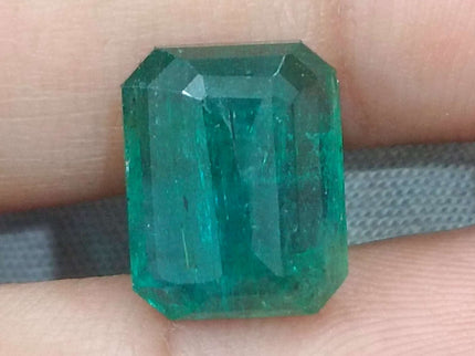 Zambian Emerald 6.19ct Natural Medium Green Octagon cut Stone