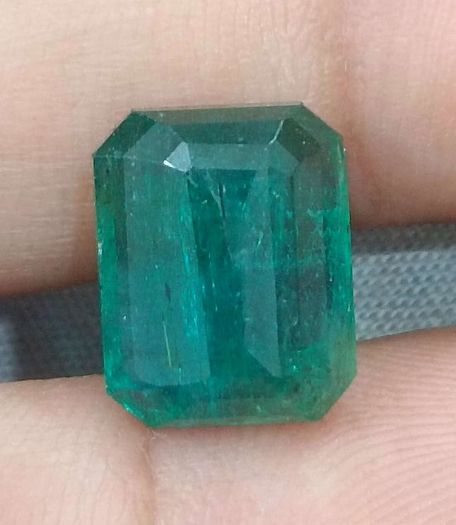 Zambian Emerald 6.19ct Natural Medium Green Octagon cut Stone