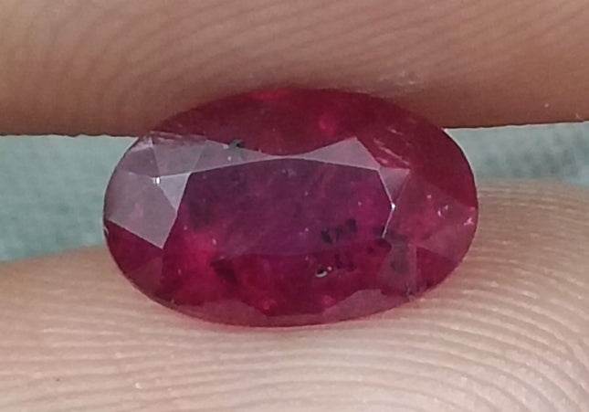 GSI Certified 1.42ct Blood Red Ruby, Natural Untreated Gemstone