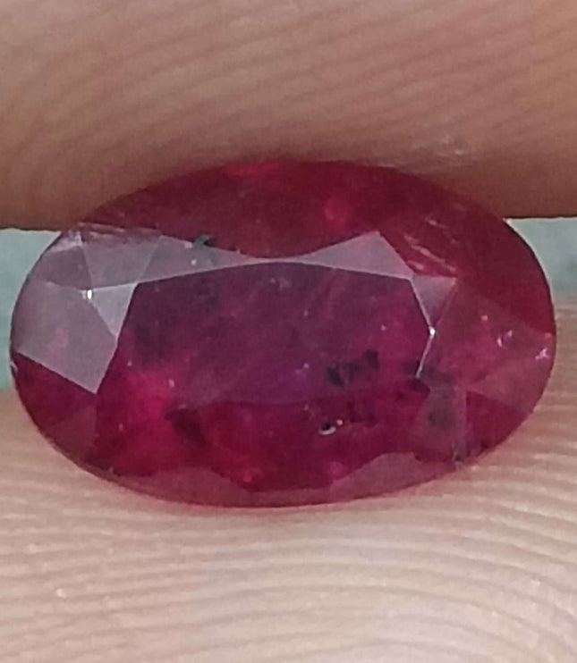 Mozambique Ruby 1.42ct Certified Blood Red Natural Untreated Gemstone