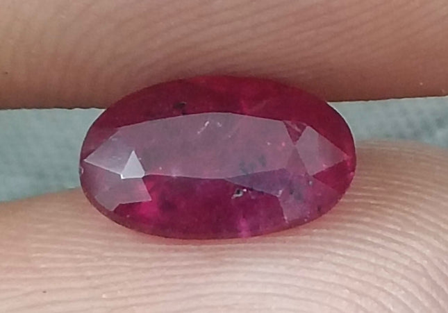 GSI Certified 1.42ct Blood Red Ruby, Natural Untreated Gemstone