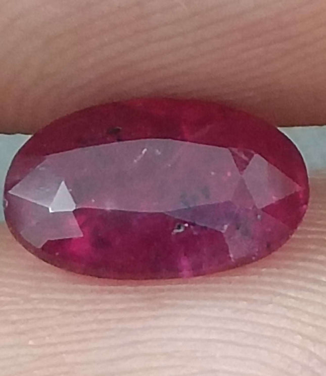 Mozambique Ruby 1.42ct Certified Blood Red Natural Untreated Gemstone