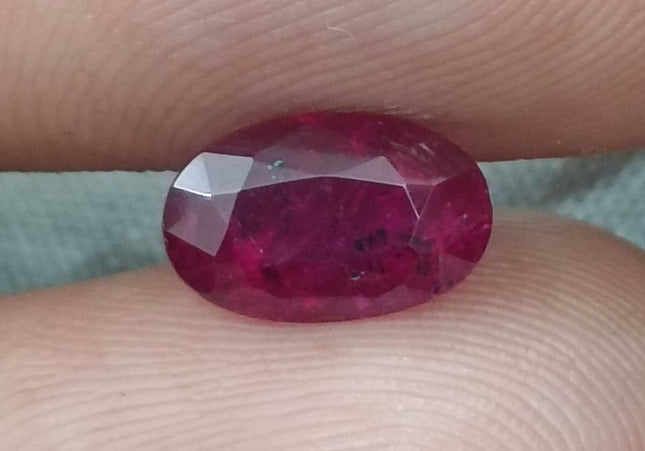 GSI Certified 1.42ct Blood Red Ruby, Natural Untreated Gemstone