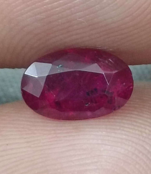 Mozambique Ruby 1.42ct Certified Blood Red Natural Untreated Gemstone