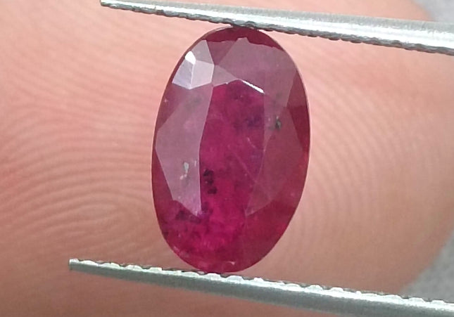 GSI Certified 1.42ct Blood Red Ruby, Natural Untreated Gemstone