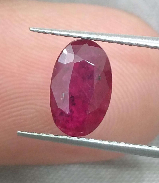 Mozambique Ruby 1.42ct Certified Blood Red Natural Untreated Gemstone