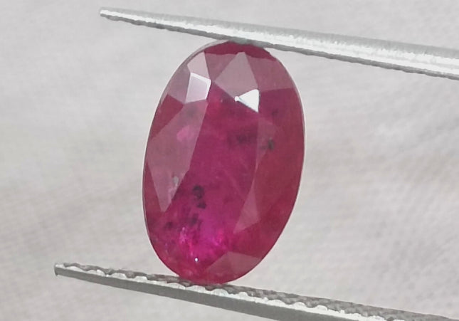 GSI Certified 1.42ct Blood Red Ruby, Natural Untreated Gemstone