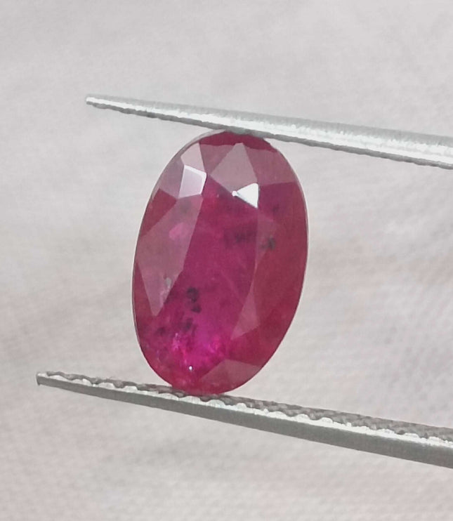 Mozambique Ruby 1.42ct Certified Blood Red Natural Untreated Gemstone