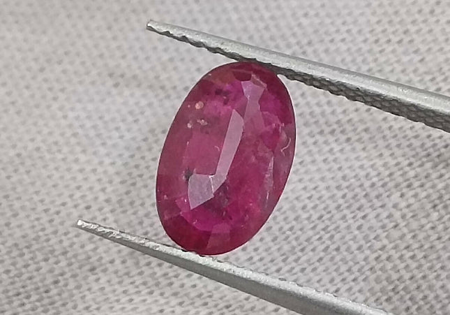 GSI Certified 1.42ct Blood Red Ruby, Natural Untreated Gemstone