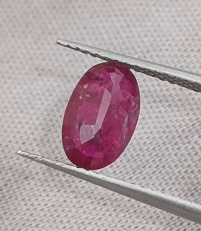 Mozambique Ruby 1.42ct Certified Blood Red Natural Untreated Gemstone