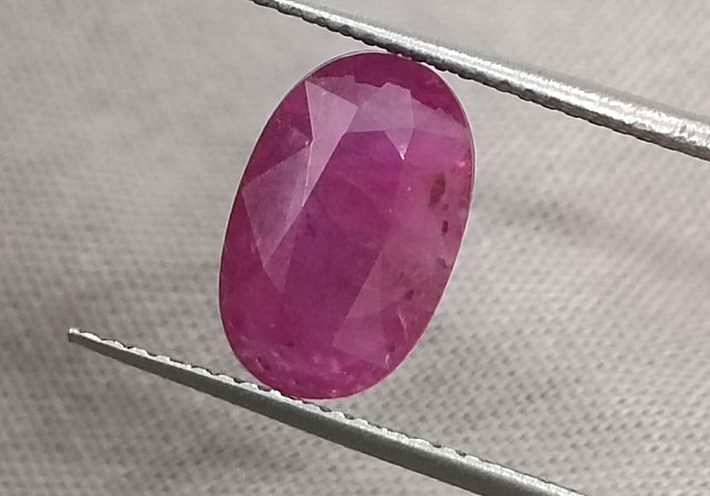 GSI Certified 2.38ct Purplish Red Ruby, Natural Untreated Gemstone