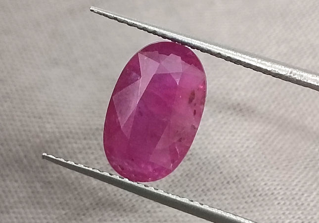GSI Certified 2.38ct Purplish Red Ruby, Natural Untreated Gemstone
