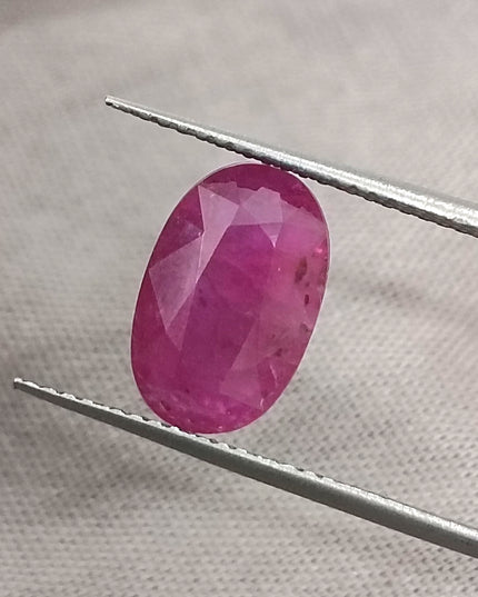 GSI Certified 2.38ct Purplish Red Ruby, Natural Untreated Gemstone