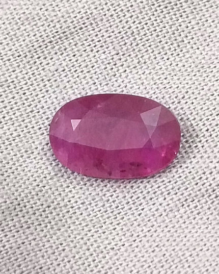 GSI Certified 2.38ct Purplish Red Ruby, Natural Untreated Gemstone