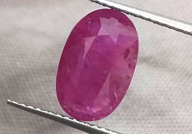 GSI Certified 2.38ct Purplish Red Ruby, Natural Untreated Gemstone