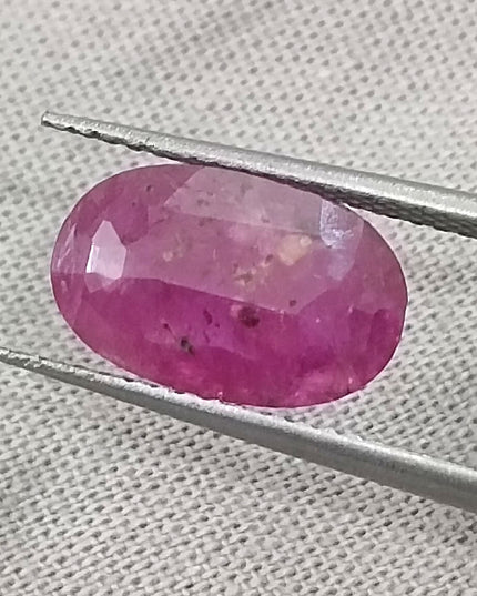 GSI Certified 2.38ct Purplish Red Ruby, Natural Untreated Gemstone
