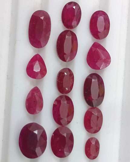 10.70ct Ruby Parcel, Natural Untreated Gemstones