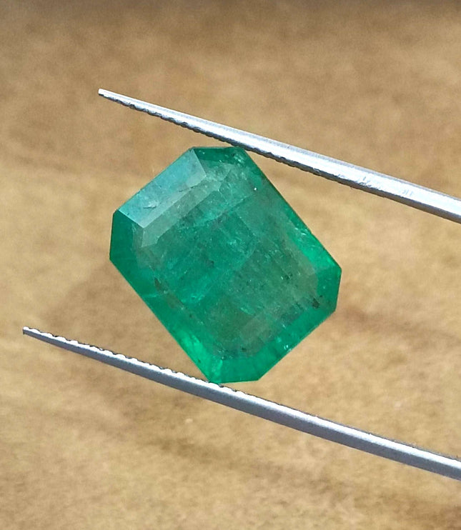 Natural Emerald 6.62ct Natural Medium Green Zambian Origin Loose Gemstone