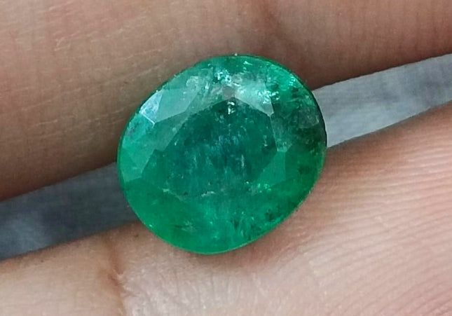 GSI Certified 2.38ct Zambian Emerald, Natural Loose Gemstone