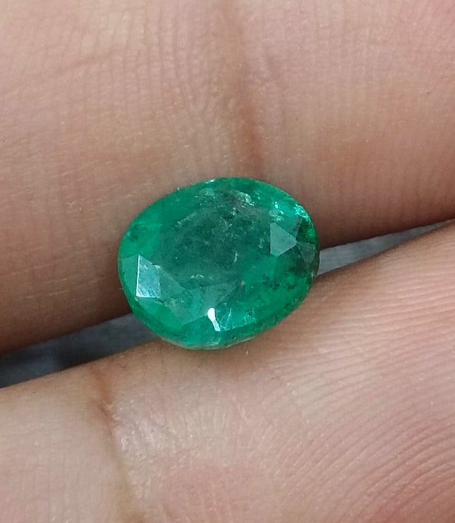 Zambian Emerald 2.38ct Certified Deep Green Natural Loose Gemstone