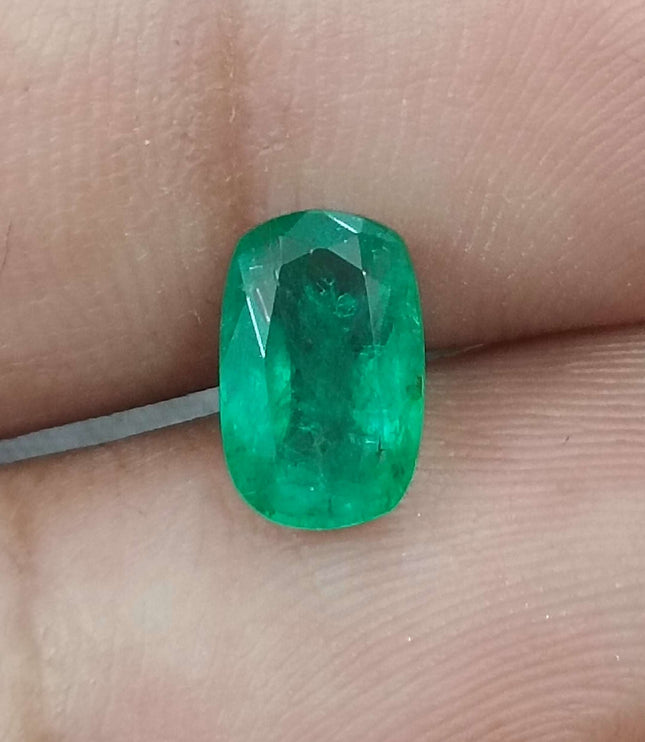 GSI Certified 1.65ct Medium Deep Zambian Emerald