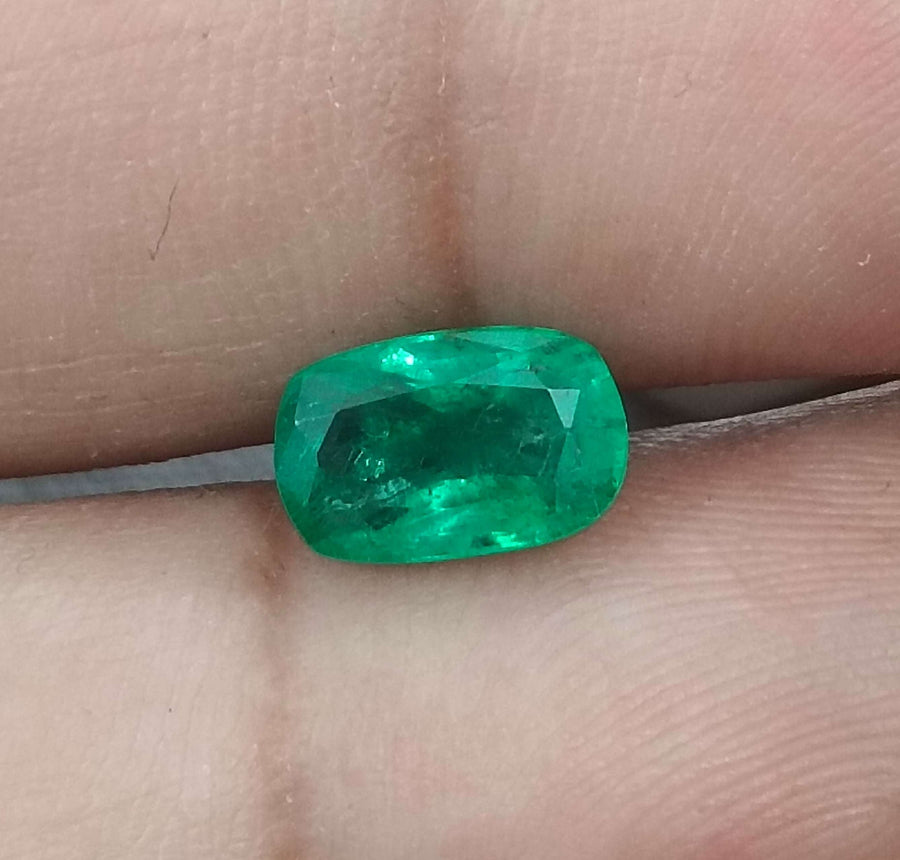 GSI Certified 1.65ct Medium Deep Zambian Emerald